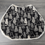 Black and white cat cotton backing Tiny